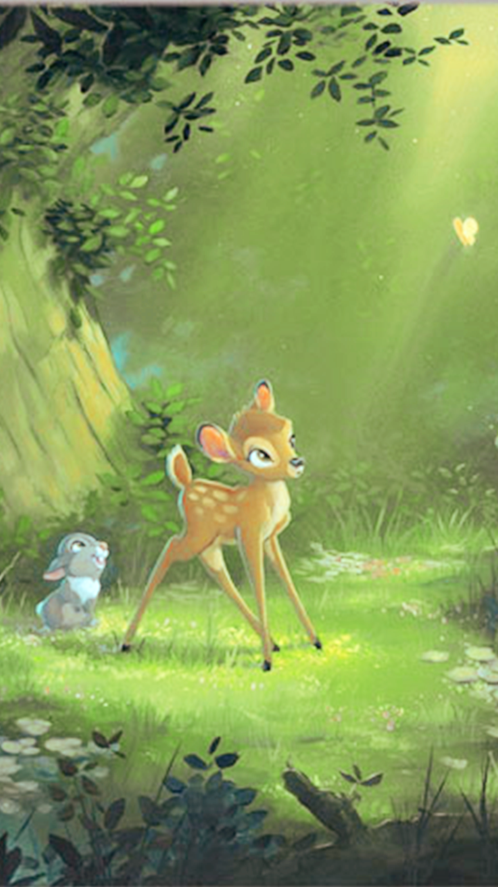 Thumper & Bambi. Phone Background.. Bambi.. By Waltwishes (Tumblr). Bambi art, Disney phone wallpaper, Disney background