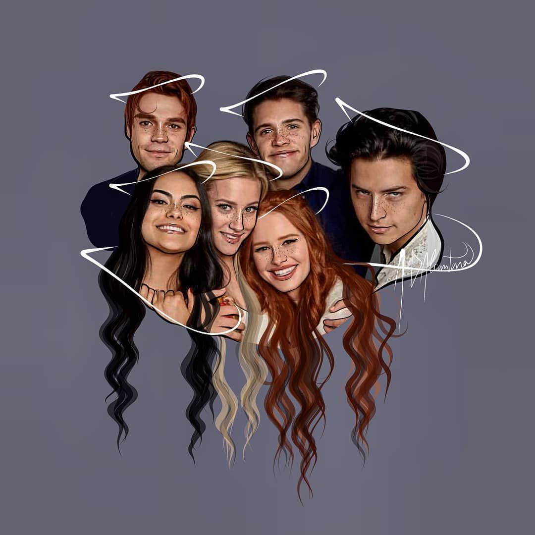 Tag Cast #camillamendes #lilireinhart #kjapa #riverdale #colesprouse #halloween #art #illustrat. Riverdale, Riverdale lustig, Hintergrundbilder