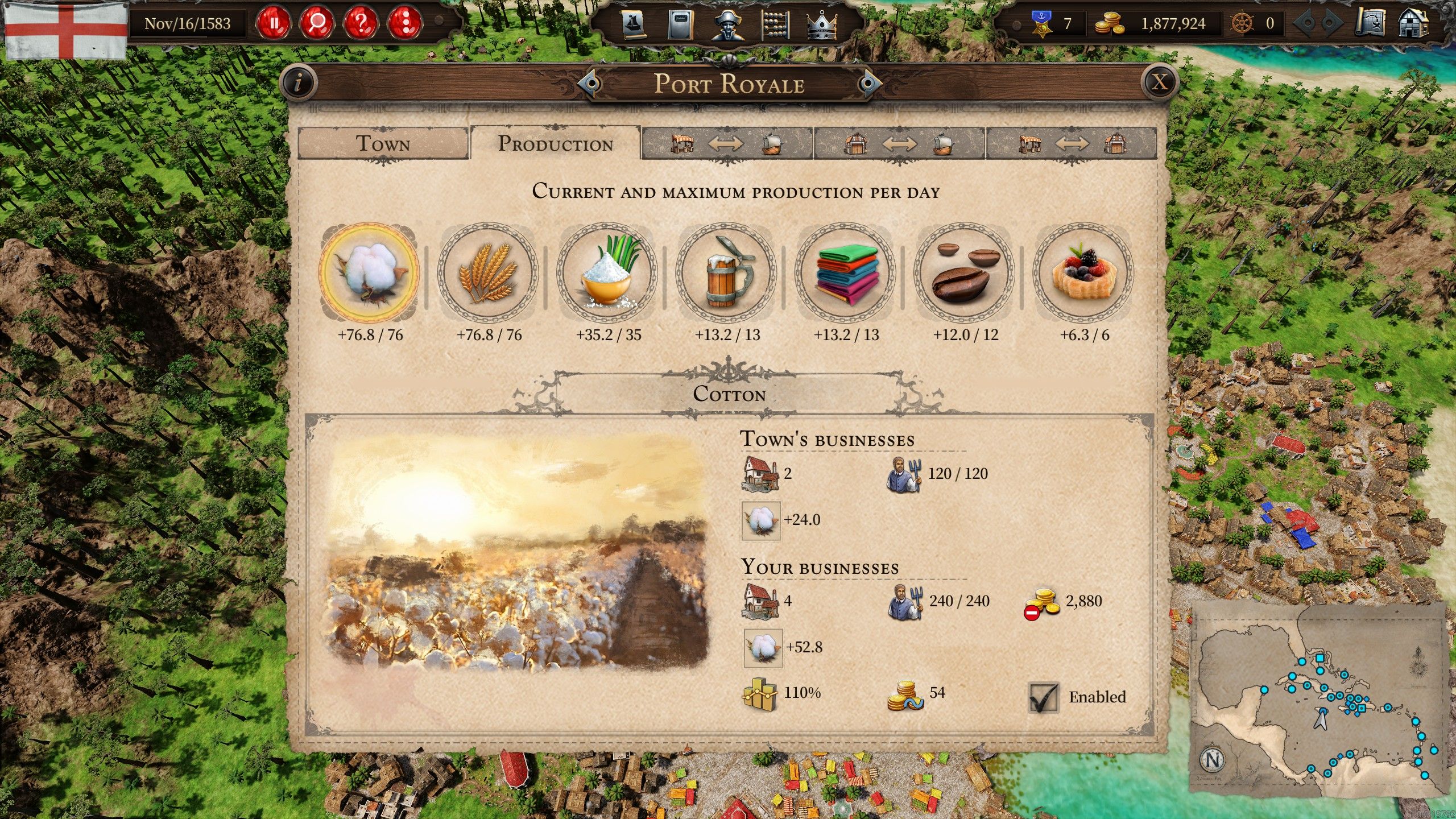 Port Royale 4 Production and Town Management Guide