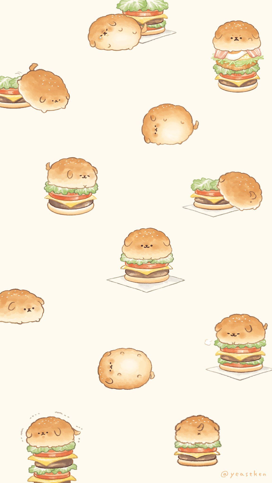 cheeseburger kawaii wallpaper