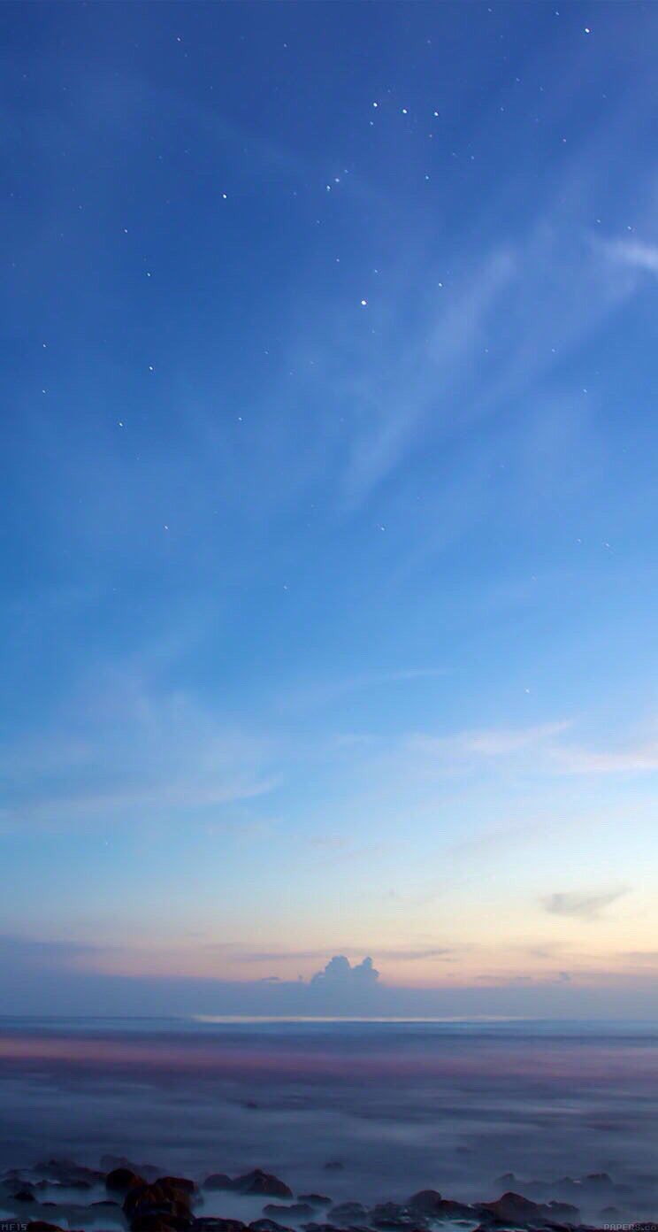 Blue, sky, wallpaper, iPhone, clean, beauty, colour, calming, scenery, minimal, photography, clouds. Landscape wallpaper, Bright wallpaper, Minimal wallpaper