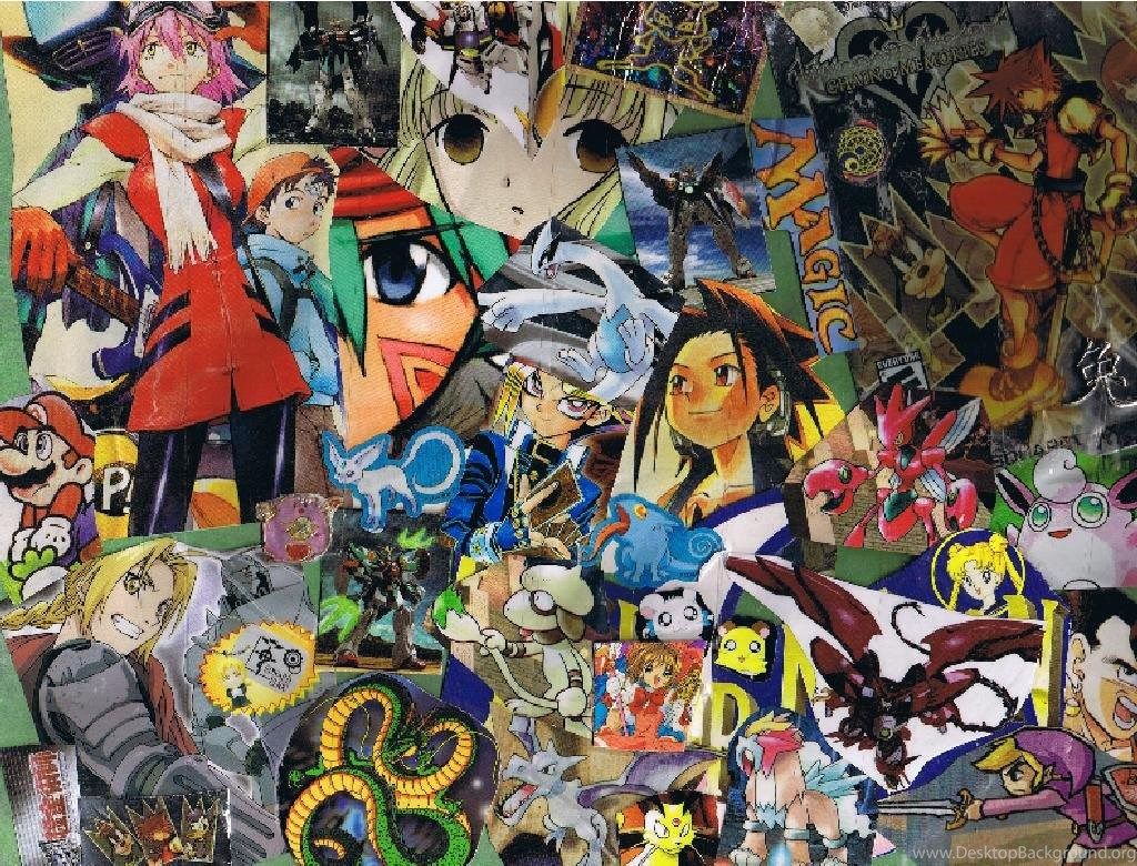 Anime Collage Wallpaper Attachment 14312 HD Wallpaper Site Desktop Background