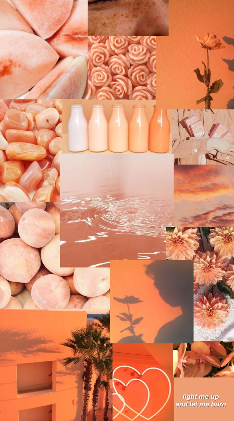 Orange aesthetic. Aesthetic iphone wallpaper, Peach wallpaper, Aesthetic wallpaper