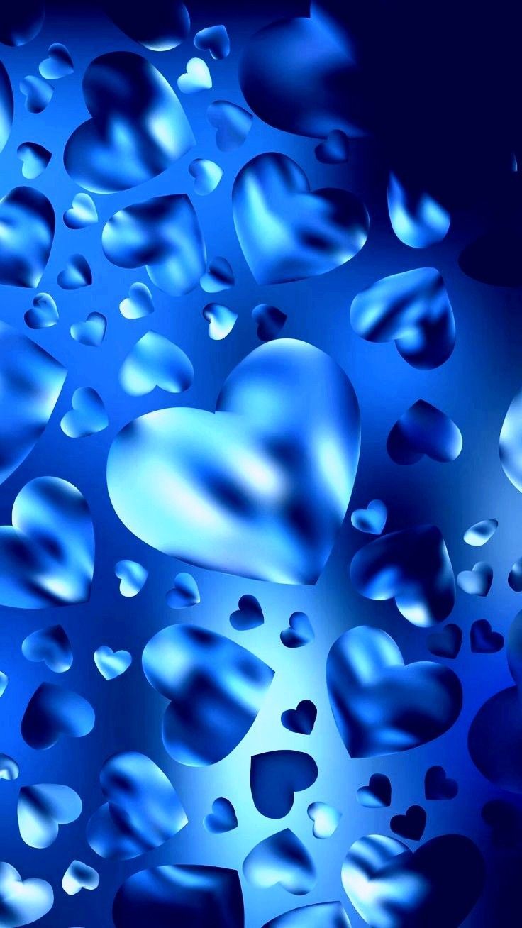 Coraçoes azuis. Heart wallpaper, Blue background wallpaper, Phone wallpaper