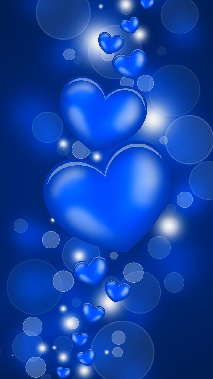 BLUE. Heart wallpaper, Bubbles wallpaper, Love wallpaper