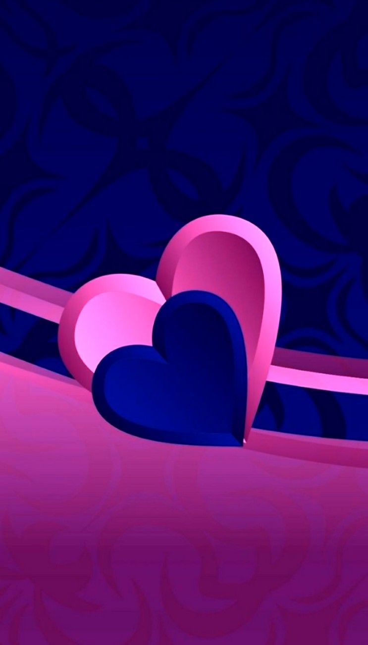 Blue Pink Heart Wallpaper Free Blue Pink Heart Background