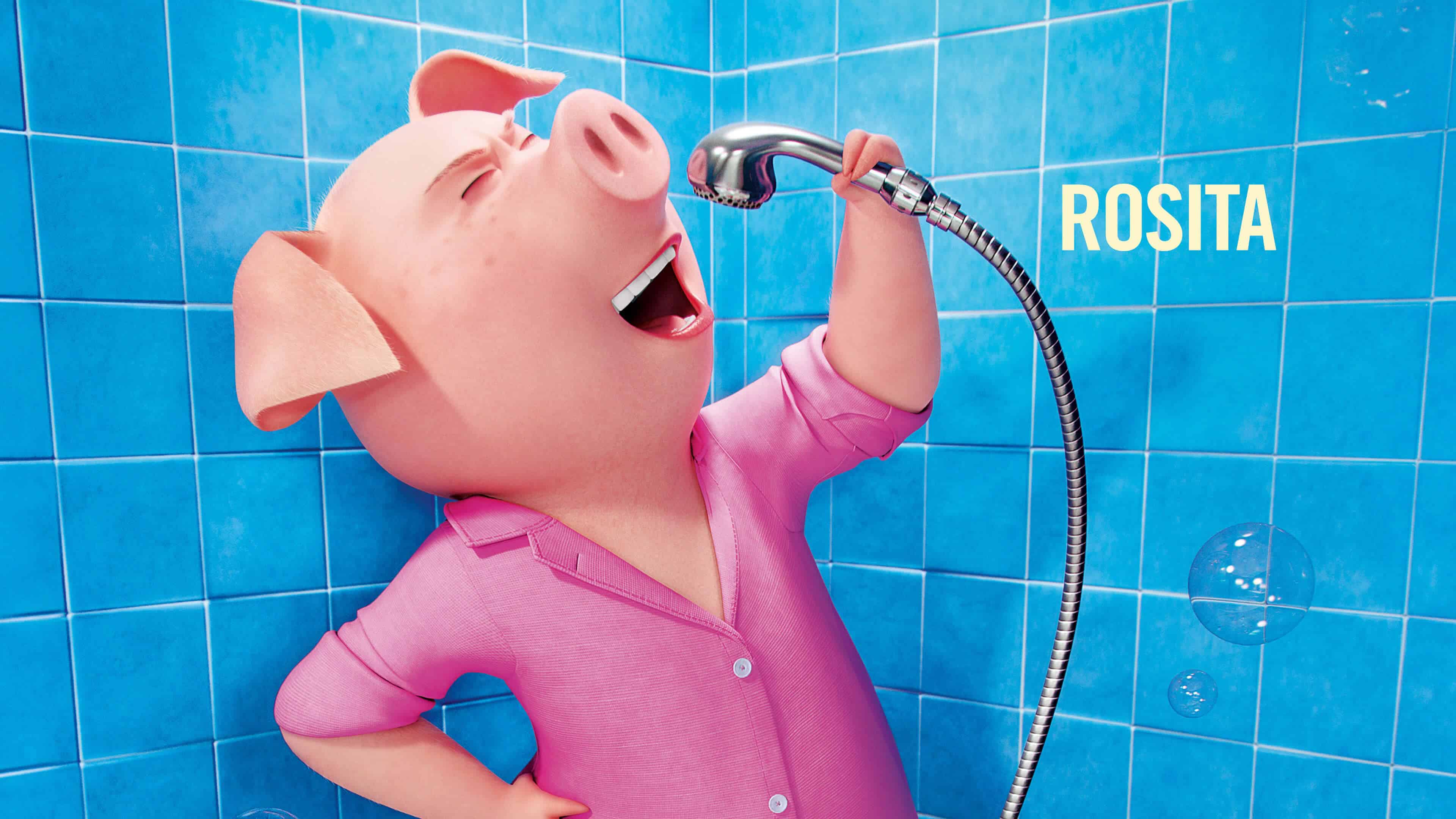 Sing Rosita The Pig In Shower UHD 4K Wallpaper