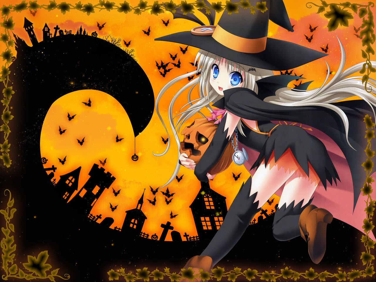 Anime Halloween Girl Cute Image Wallpaper