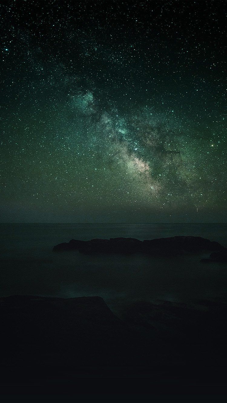 Aurora Star Dark Night Sky Nature Space Green. Dark Green Aesthetic, Night Sky Wallpaper, Dark Green Wallpaper
