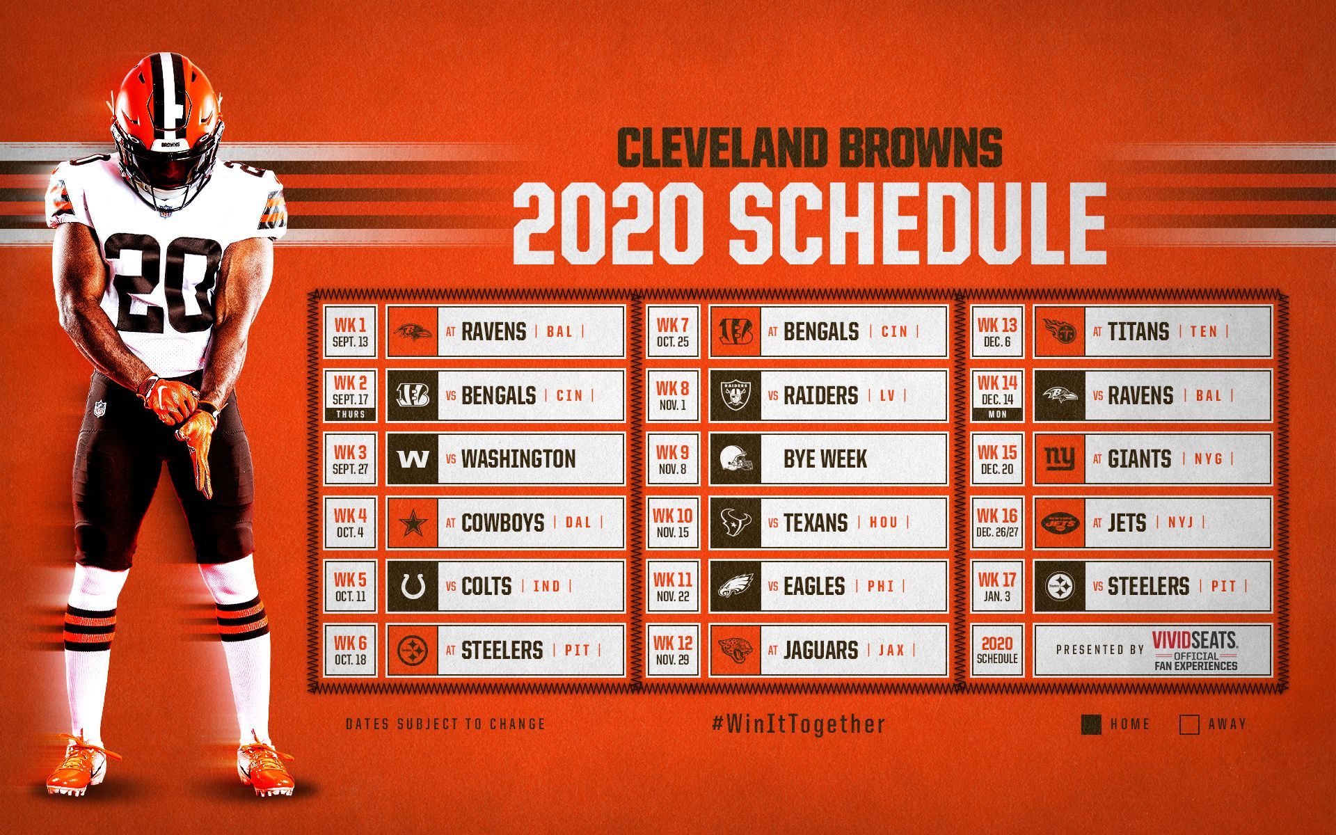 2020-2021 Cincinnati Bengals Wallpaper Schedule