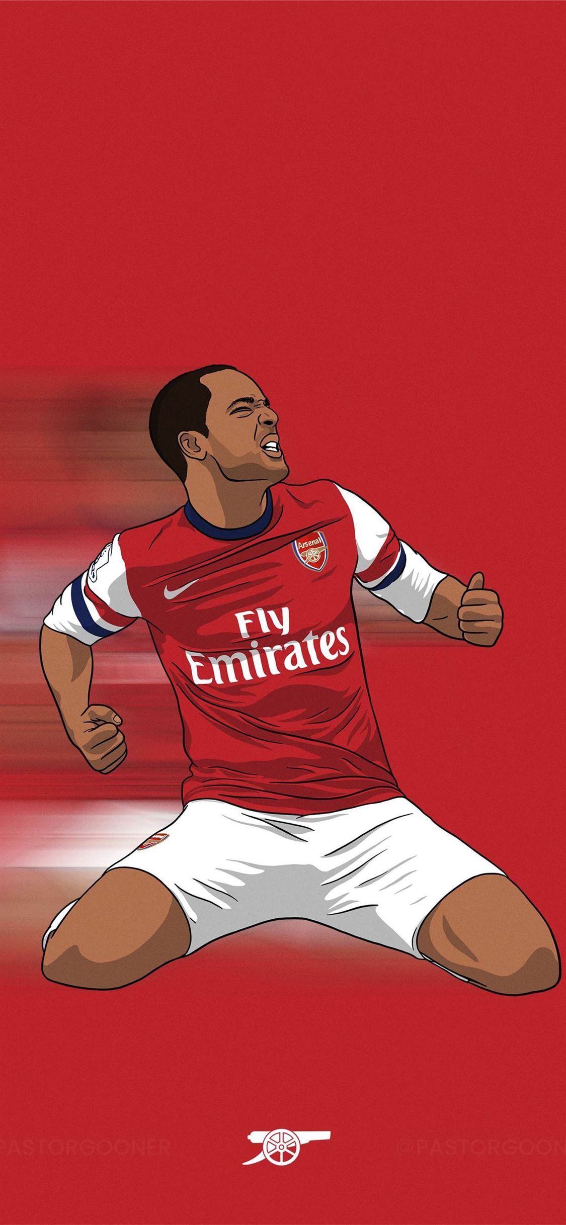 Arsenal Cartoon HD Football iPhone X Wallpaper Free Download