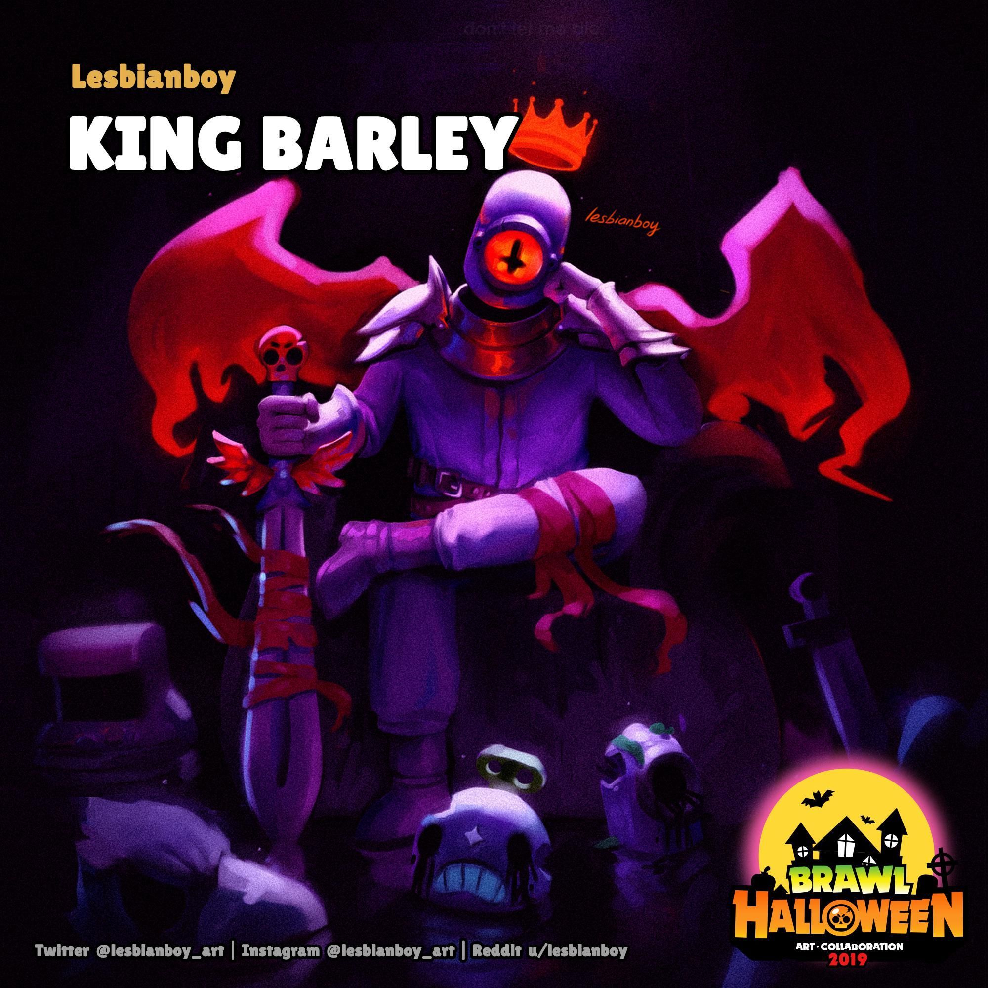 BRAWL HALLOWEEN King Barley By U Lesbianboy. Brawl, Star Art, Star Character