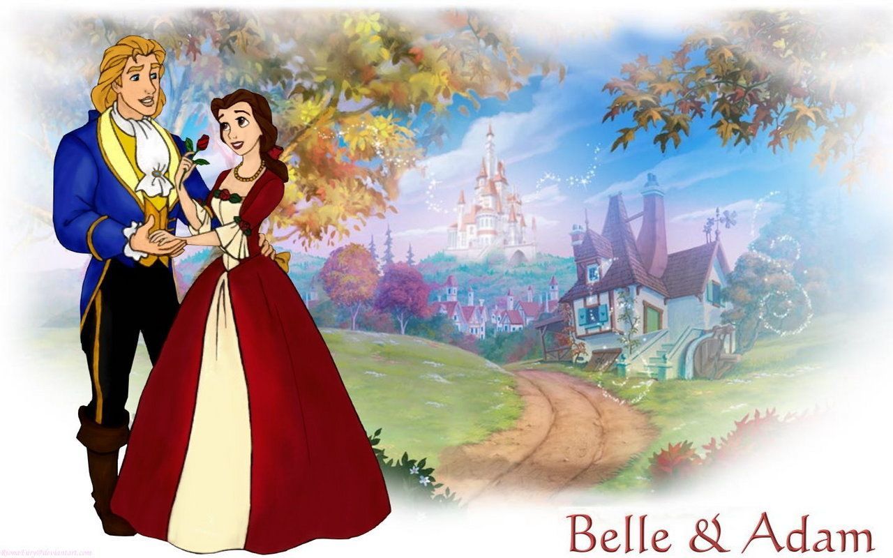 Belle and Prince Adam Wallpaper. Belle Wallpaper, Belle Beauty and the Beast Wallpaper and Belle Beast Wallpaper
