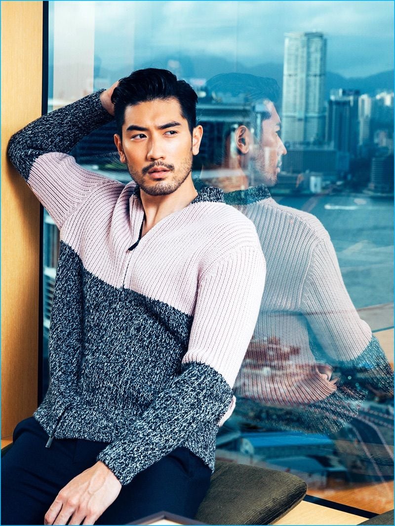 Godfrey Gao is Dashing in Fendi for Elle Men Hong Kong Cover Shoot