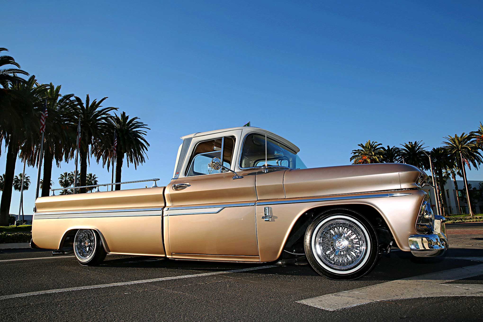 Chevrolet C10 Lowrider Pickup Truck Wallpaper:2040x1360