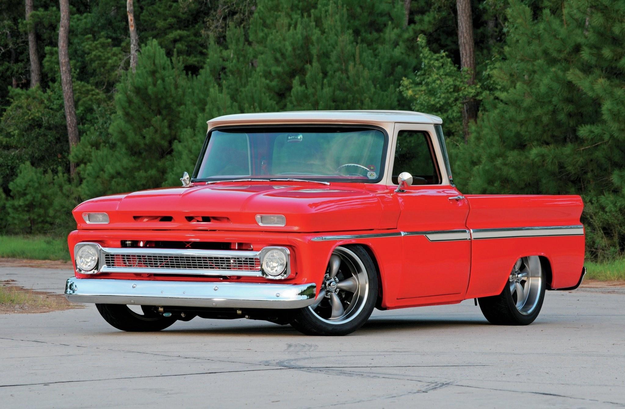 wallpaper 1965 chevy c red, cars HD, Widescreen, High Definition