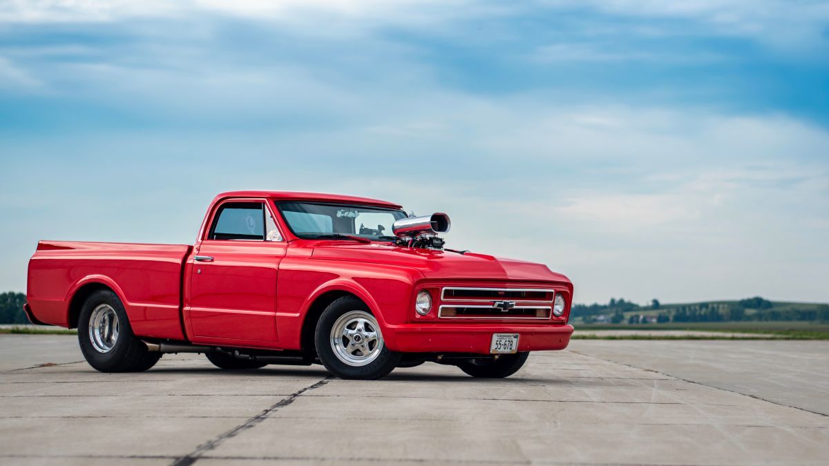 Your Supercharged, Super Chopped '67 Chevy C10 Wallpaper Are Here