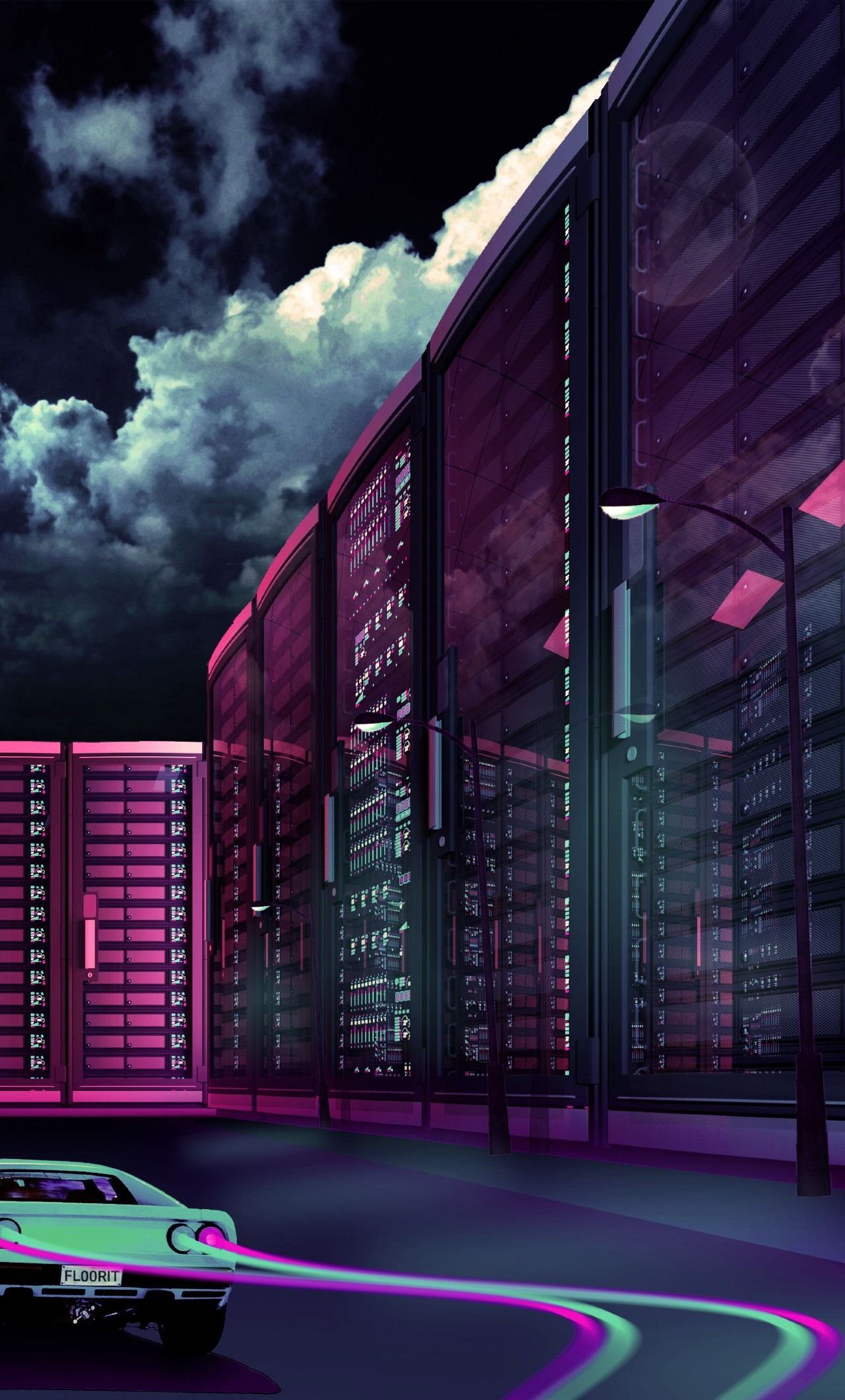 Synthwave iPhone Wallpaper