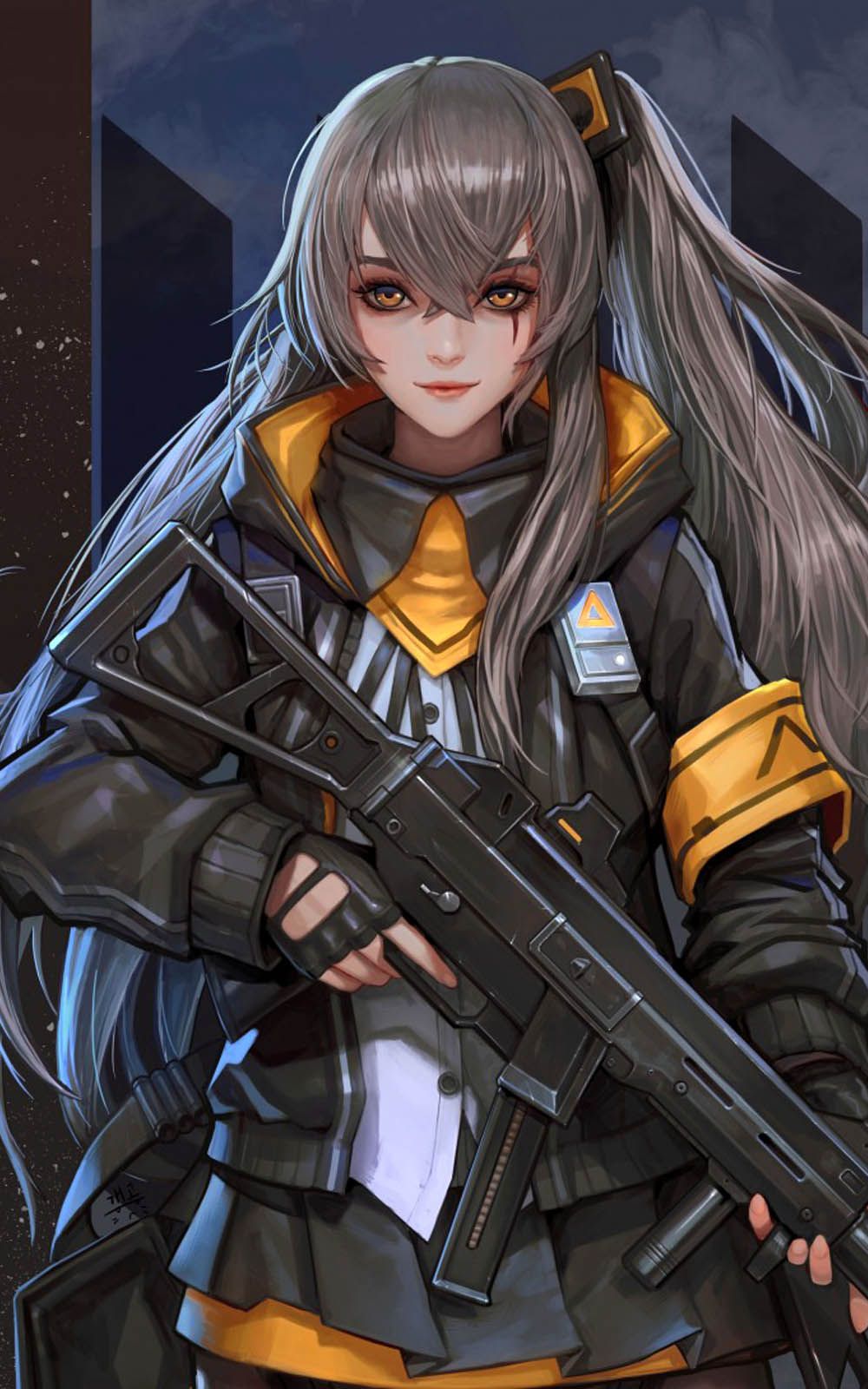 Anime Girl Gun Game, Download Wallpaper