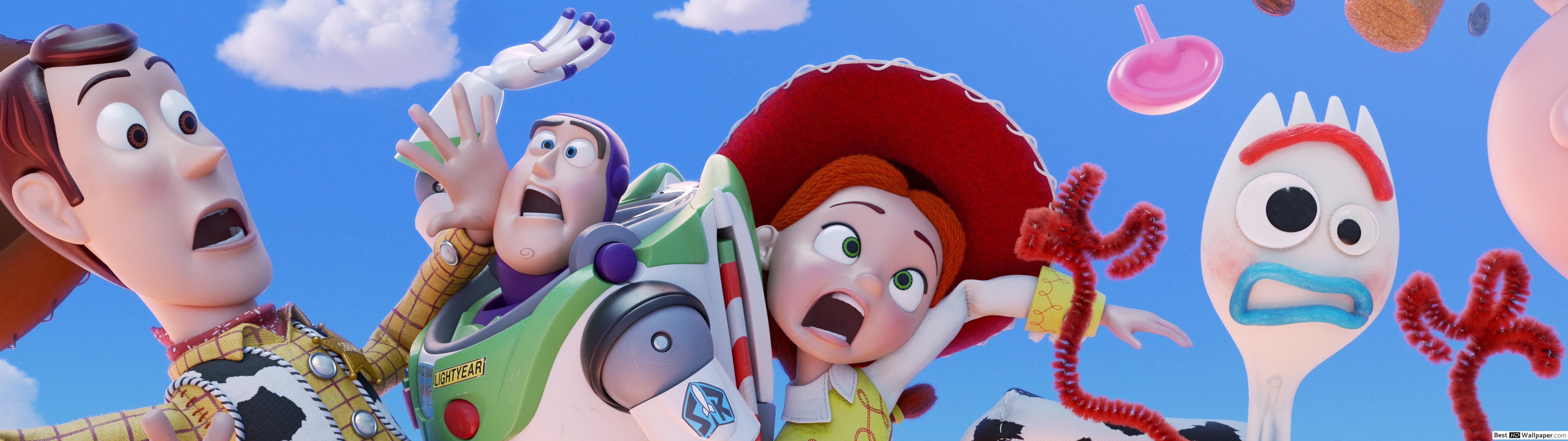 Toy Story 4, Buzz Lightyear, Jessie & Forky HD wallpaper download