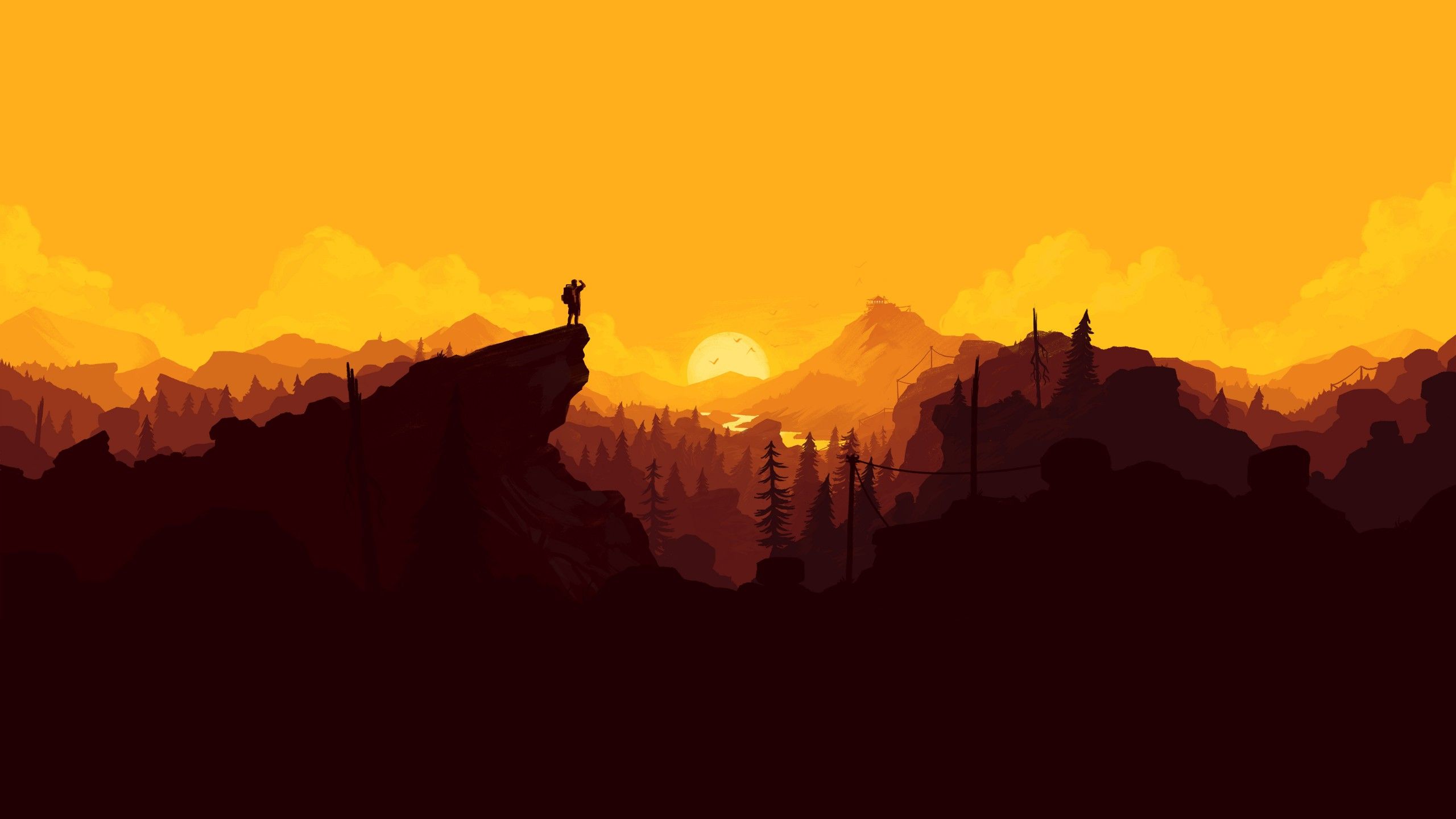 Wallpaper Firewatch, Sunset, PS PC, 5K, Games,. Wallpaper for iPhone, Android, Mobile and Desktop