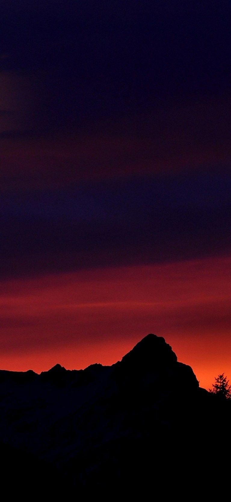 Afterglow Black and Red Amoled Sunset Wallpaper Android ⋆ Traxzee