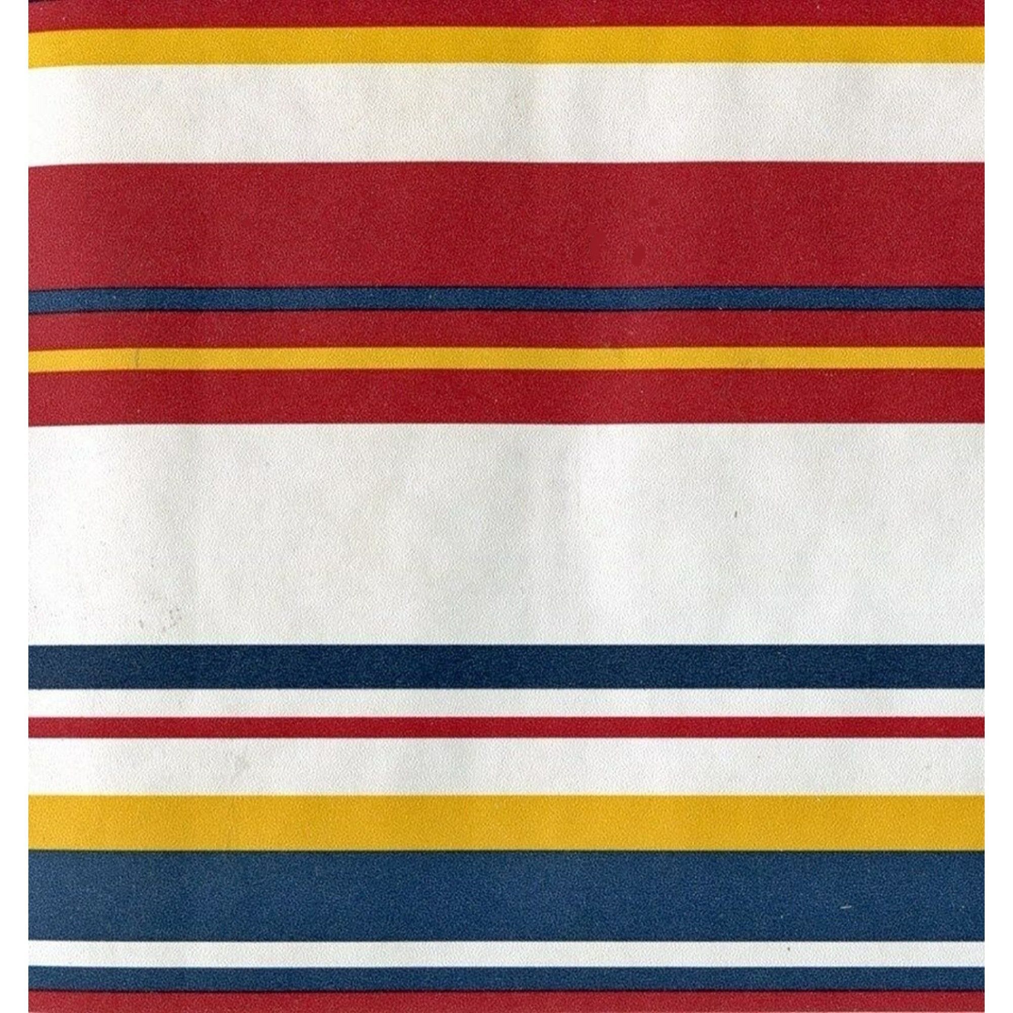 Prepasted Wallpaper Border Red, White, Blue, Yellow Stripes Wall Border Retro Design, 15 ft x 6.5 in (4.57m x 16.51cm)