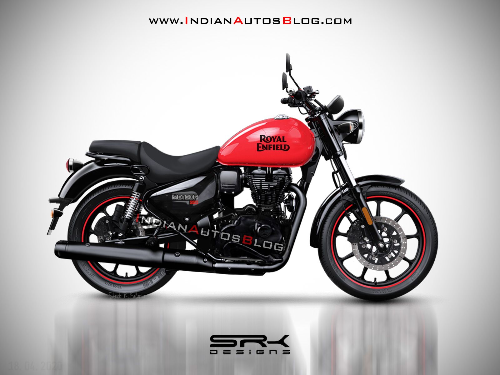 Royal Enfield Meteor 350 rendered in final design and multiple colours