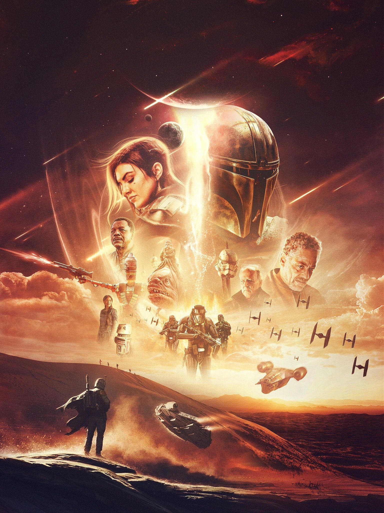 The Mandalorian (Nicolas Tetreault Abel). Star Wars Image, Mandalorian Poster, Star Wars Art
