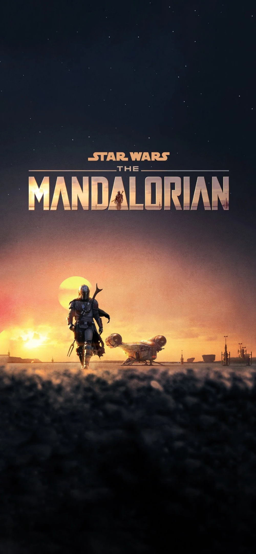 The Mandalorian (with and without the title). iPhone X Wallpaper Craft. Star wars wallpaper, Mandalorian, Star wars geek