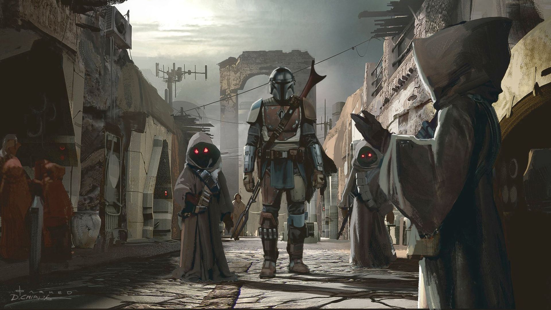 4K The Mandalorian Art 1080P Laptop Full HD Wallpaper, HD TV Series 4K Wallpaper, Image, Photo and Background