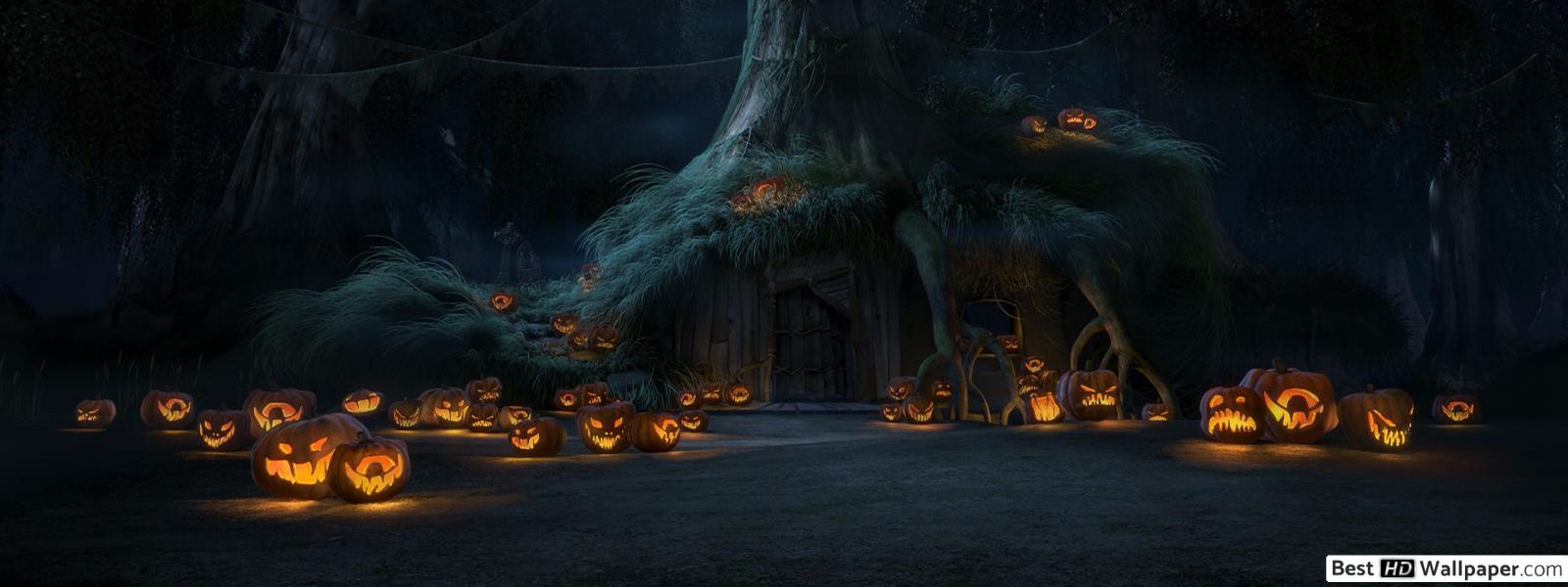 Halloween in the swamp HD wallpaper download