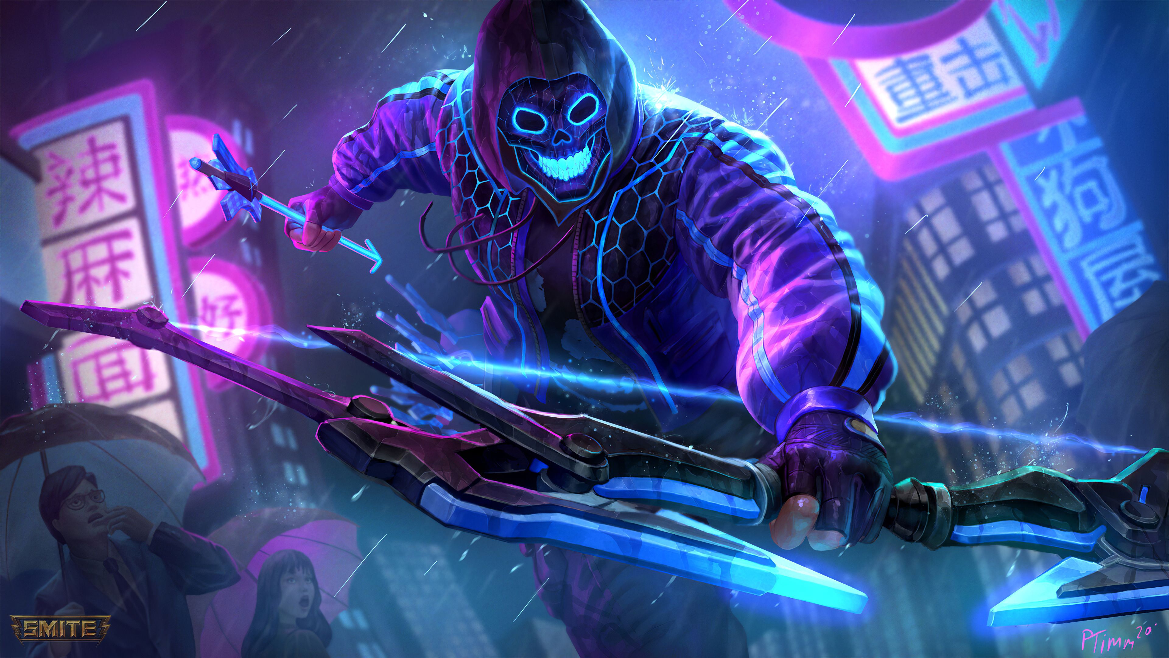 Smite Neon Hero, HD Games, 4k Wallpaper, Image, Background, Photo and Picture