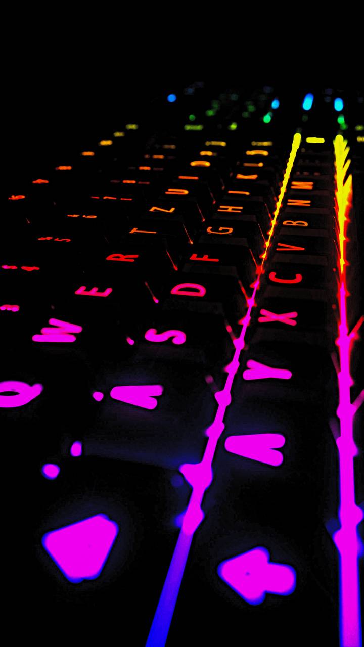 Gamer Neon Keyboard wallpapers by MADD_TW33K3R