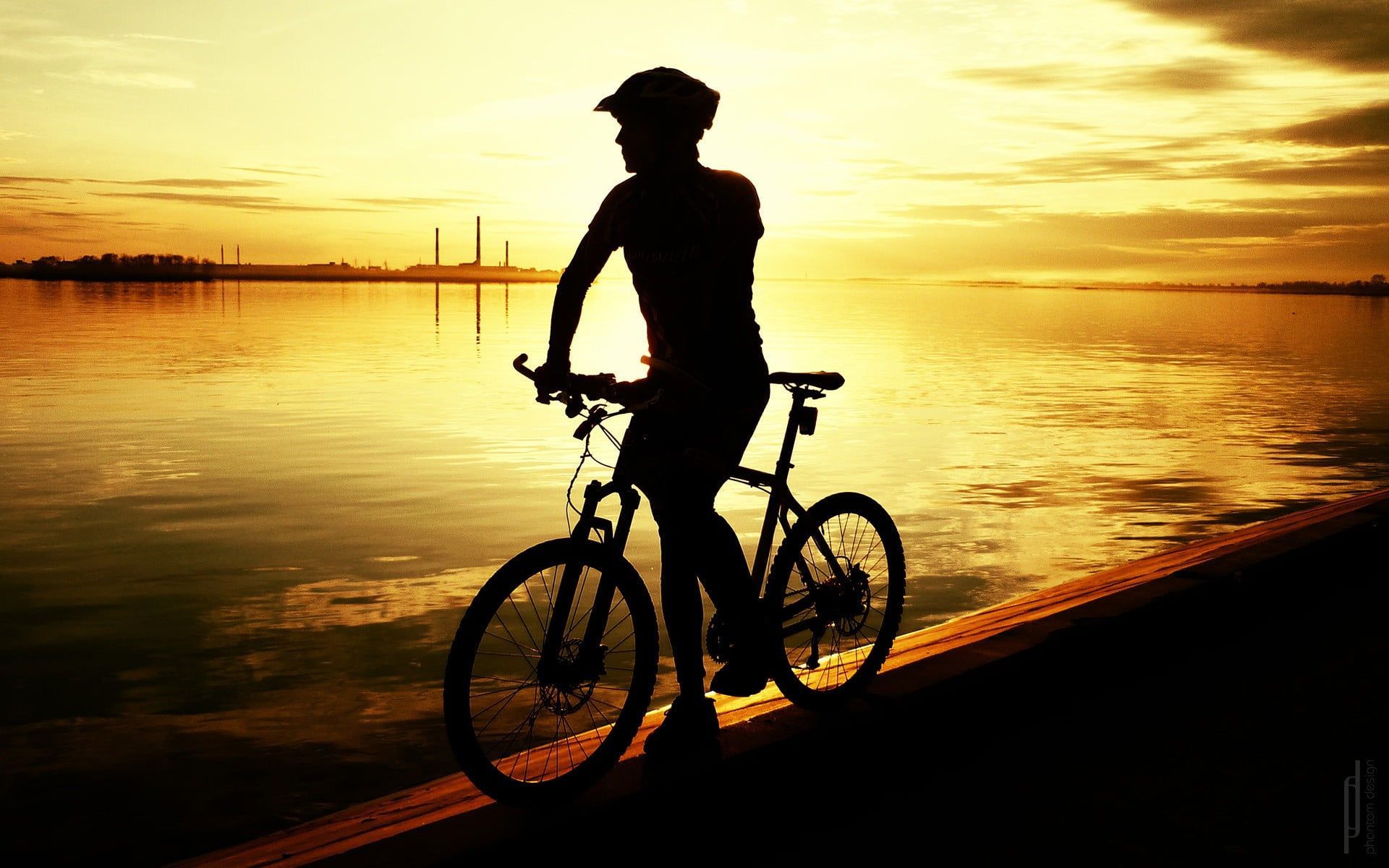 silhouette of man riding bike #sunlight sport #bicycle P #wallpaper #hdwal. Trends. Bike ride, Bicycle, Cycling picture