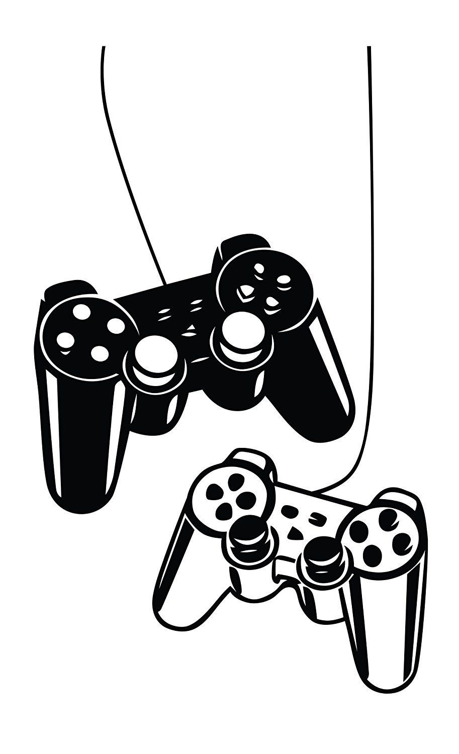 Playstation Controllers Gaming Joystick Wall Decal Home Decor Art Vinyl Sticker em 2020. Ideias para chaveiros, Desenhos para camisetas, Estampas