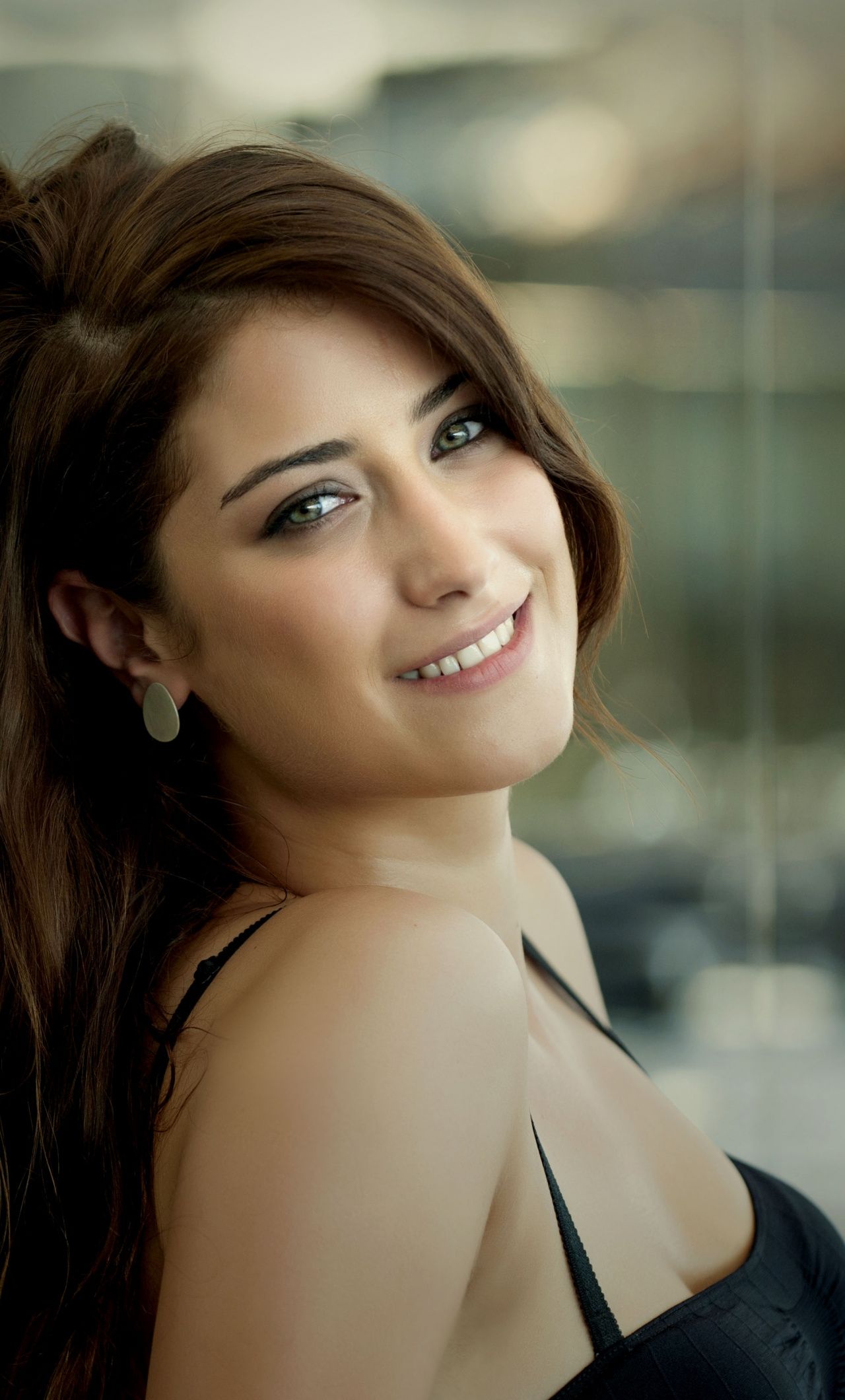Download Hazal Kaya, Turkish actress, beautiful eyes wallpaper, 1280x2120, iPhone 6 Plus
