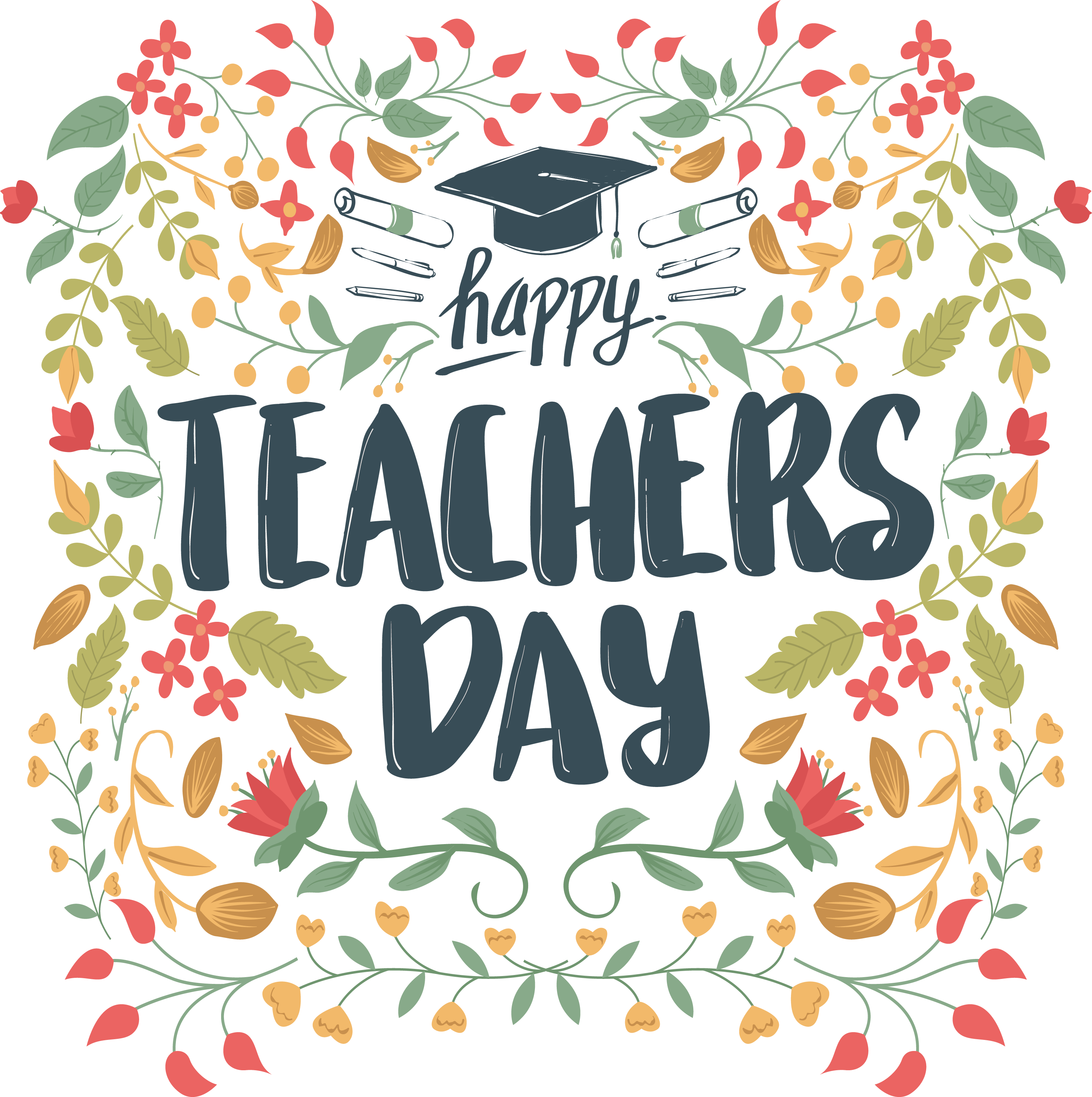 Happy Teachers' Day PNG Transparent Image