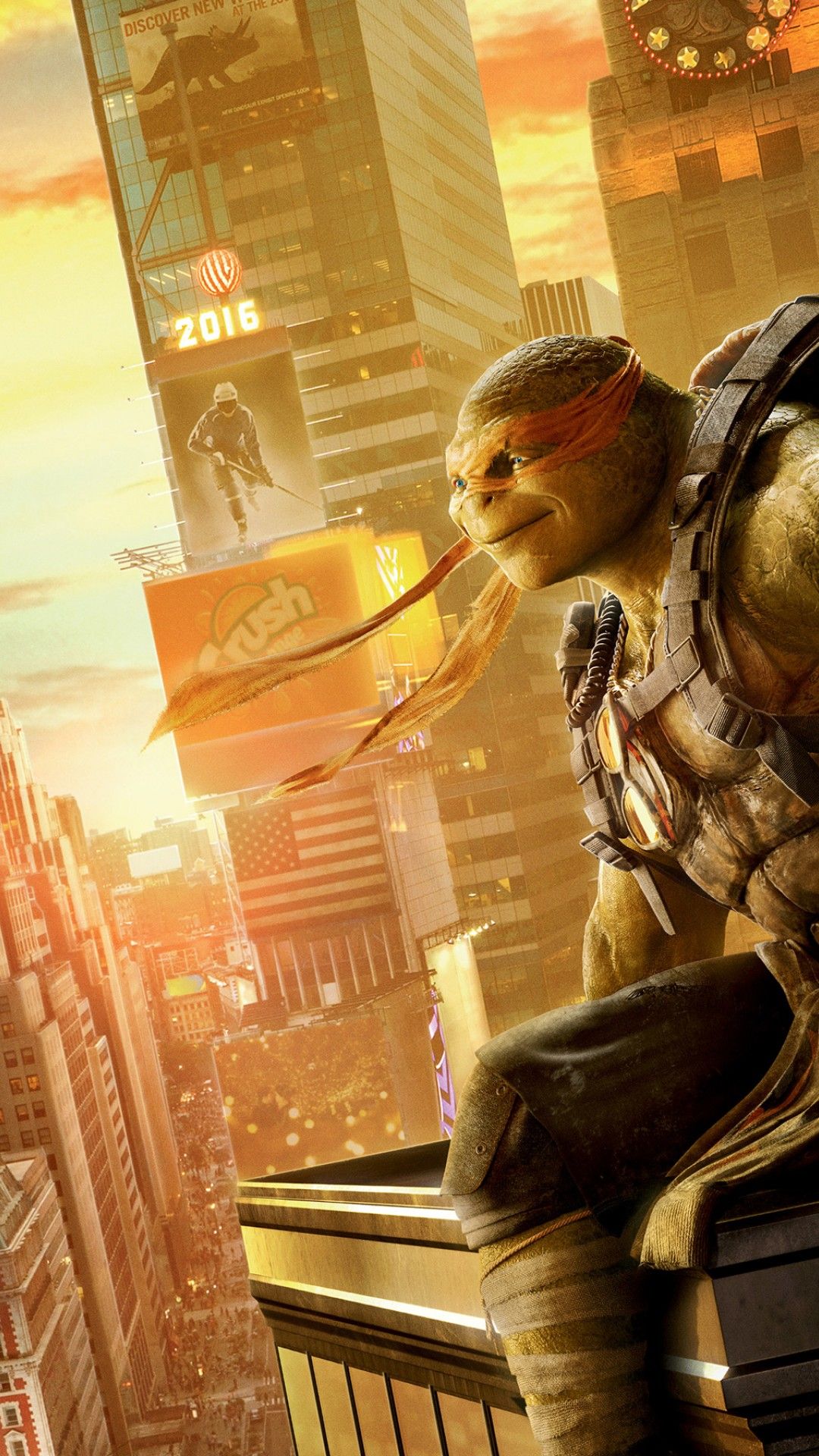 Michelangelo Teenage Mutant Ninja Turtles HD Wallpaper for Desktop and Mobiles iPhone 6 / 6S Plus