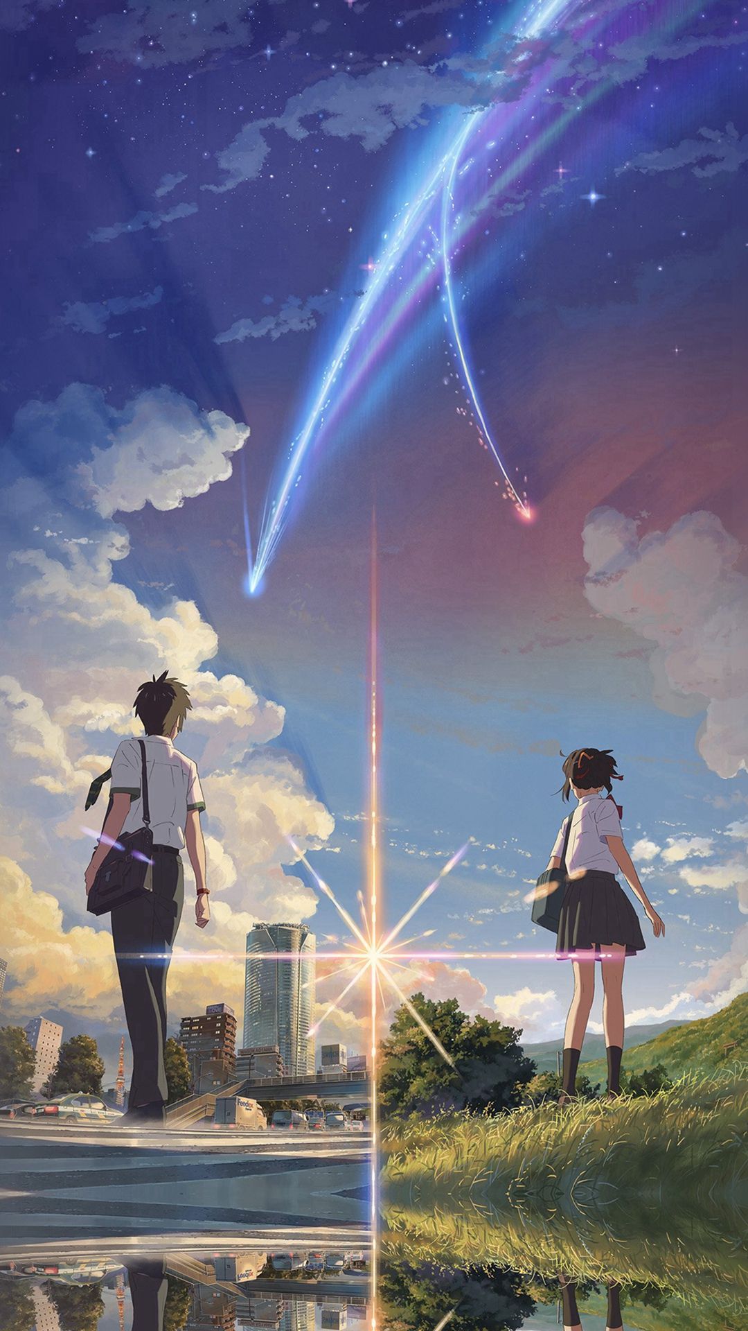 Anime Film Yourname Sky Illustration Art iPhone 8 Wallpaper Free Download