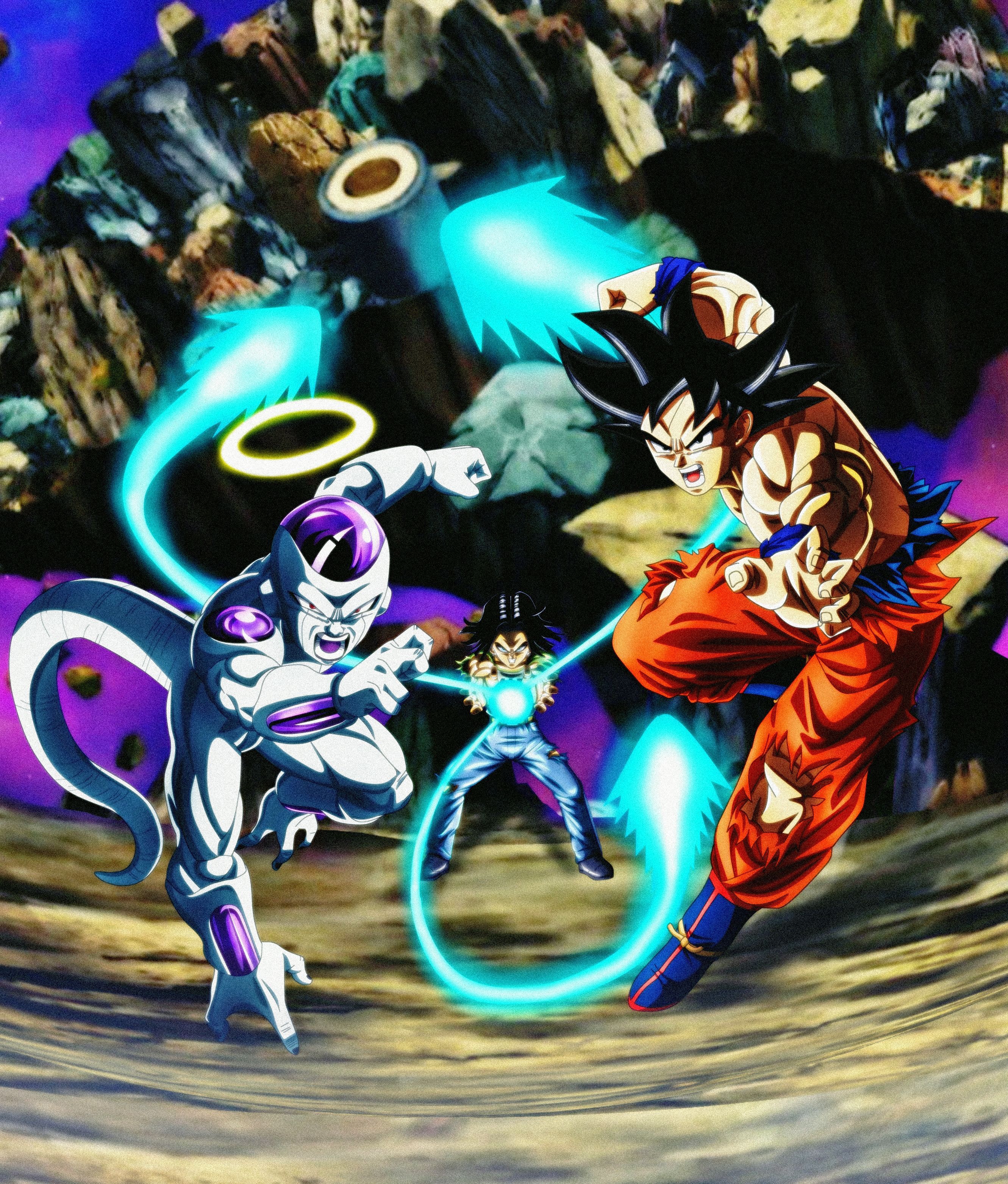 Goku, Frieza & Android Dragon Ball Super. Dragon ball artwork, Dragon ball wallpaper, Dragon ball art