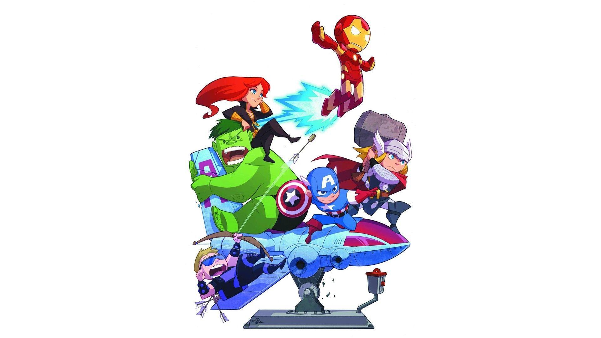 Cute Marvel Characters Wallpaper