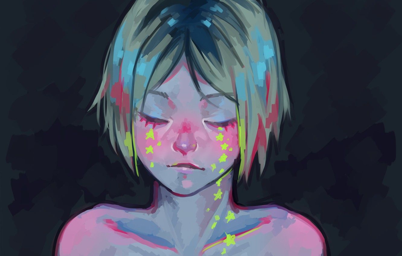 Wallpaper stars, guy, crying, by Daniiux, Karma, Kazuma, Volleyball! image for desktop, section прочее