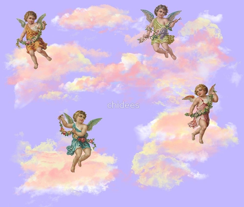 Little Angels Aesthetic by chidees. Redbubble cupid aesthetic love flower pastel tumblr skin iphone shirt haraju. Angel aesthetic, Aesthetic drawing, Aesthetic