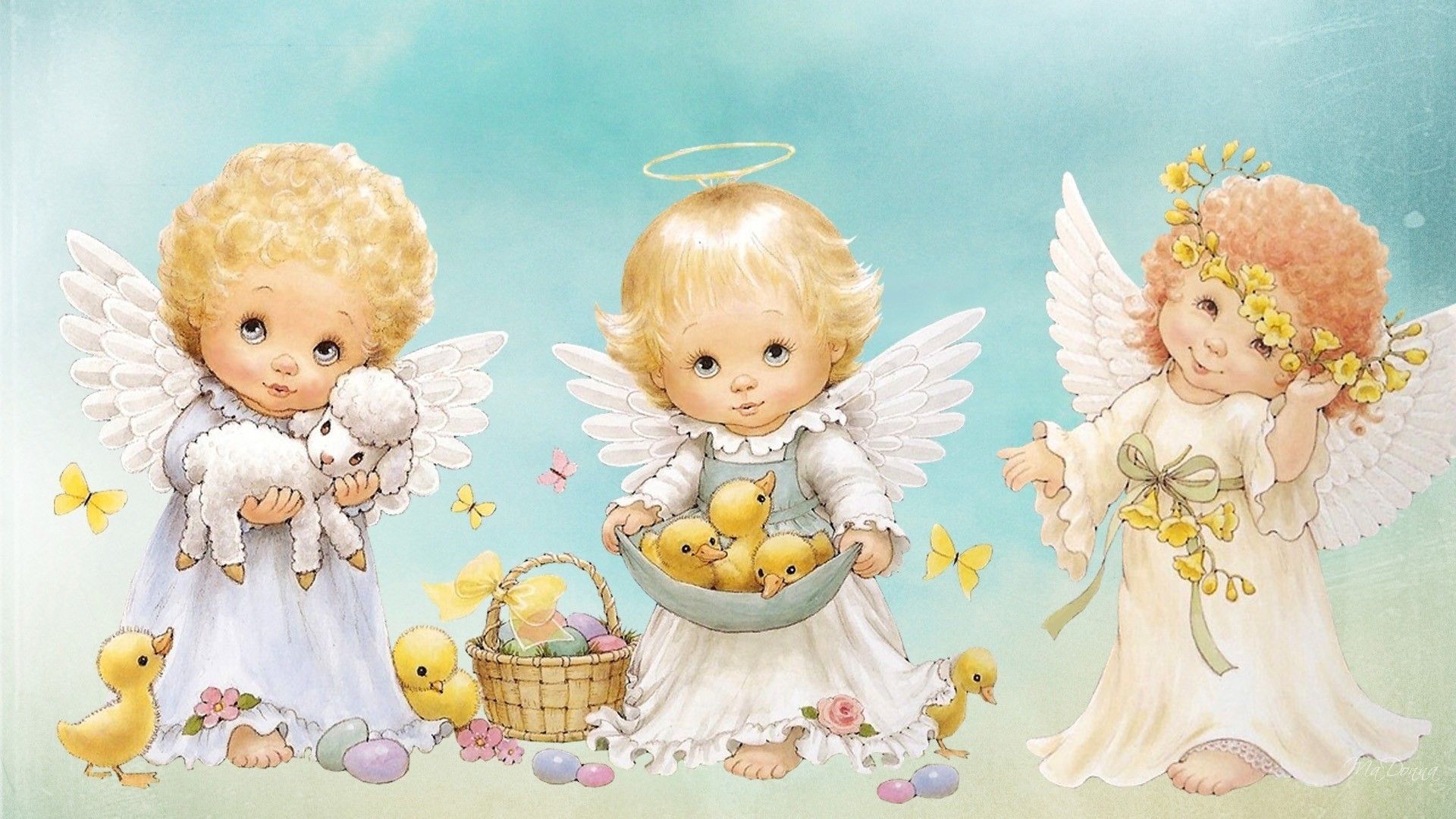 Cute Angels Wallpaper Free Cute Angels Background