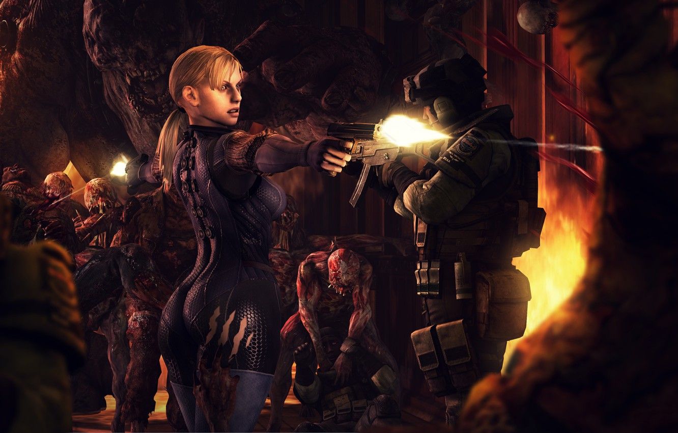 Wallpaper girl, monster, infection, resident evil, jill valentine, Majini, Ndesu image for desktop, section игры