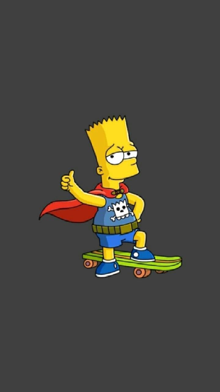 Bart Skateboarding Wallpaper Free HD Wallpaper