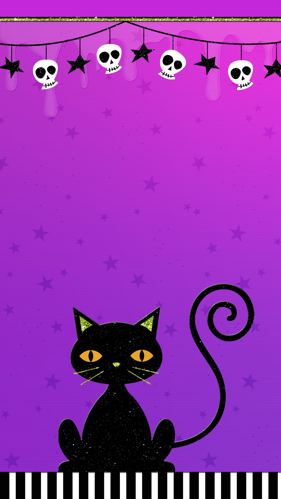 ♡ Cute Walls ♡: Purple halloween wallpaper set