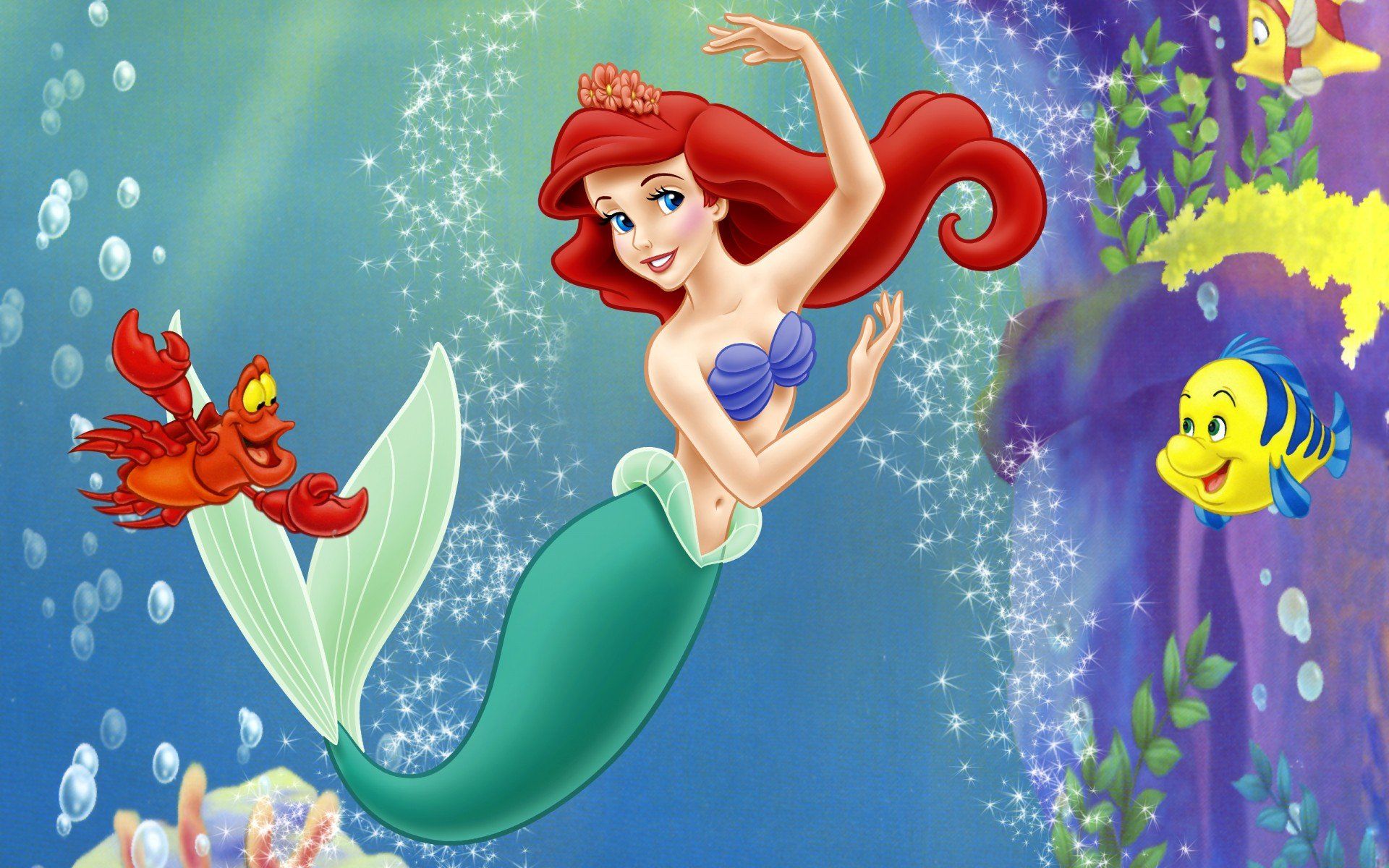 Little Mermaid Ariel and Eric Wallpaper. Little Mermaid Disney Wallpaper, 3D Mermaid Wallpaper and Magical Mermaid Wallpaper