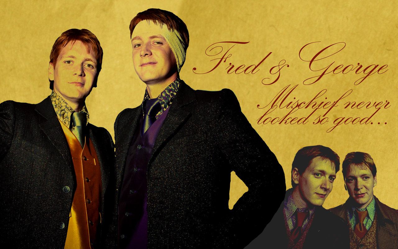 Fred and George Weasley Desktop Background. Deathly Hallows Ginny Weasley Wallpaper, Luna Lovegood Ginny Weasley Wallpaper and Ron Weasley Wallpaper